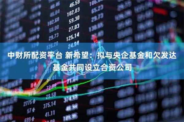 中财所配资平台 新希望：拟与央企基金和欠发达基金共同设立合资公司